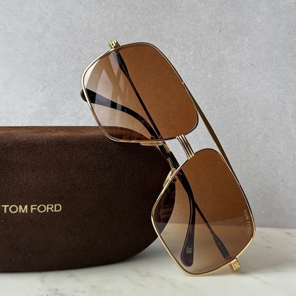 NEW Tom Ford FT0735-H Frankie Aviator Sunglasses in Gold